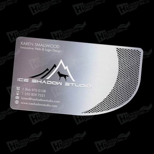 Printed Metal Cards with Glossy Lamination